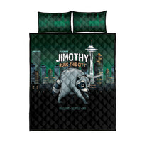 Raccoon Jimothy Runs This City Quilt Bed Set