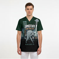 Raccoon Jimothy Runs This City Scrub Top