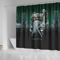 Raccoon Jimothy Runs This City Shower Curtain