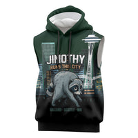 Raccoon Jimothy Runs This City Sleeveless Hoodie