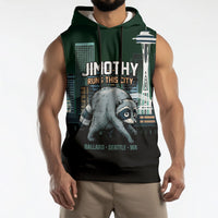 Raccoon Jimothy Runs This City Sleeveless Hoodie