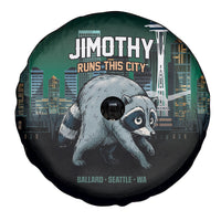 Raccoon Jimothy Runs This City Spare Tire Cover