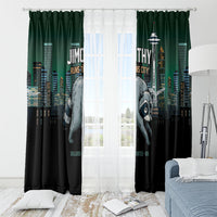 Raccoon Jimothy Runs This City Window Curtain