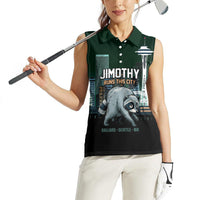 Raccoon Jimothy Runs This City Women Sleeveless Polo Shirt