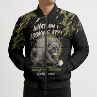 Personalized Raccoon Jimothy Meme Bomber Puffer Jacket What Am I Looking At