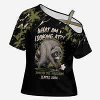 Personalized Raccoon Jimothy Meme Cross Shoulder Shirt What Am I Looking At
