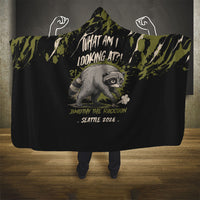 Raccoon Jimothy Meme Hooded Blanket What Am I Looking At