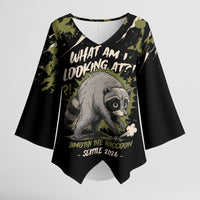 Personalized Raccoon Jimothy Meme Kimono Sleeve Blouse What Am I Looking At