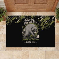 Raccoon Jimothy Meme Rubber Doormat What Am I Looking At