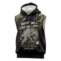 Personalized Raccoon Jimothy Meme Sleeveless Hoodie What Am I Looking At