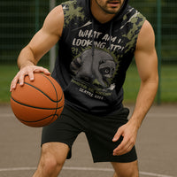 Personalized Raccoon Jimothy Meme Sleeveless Hoodie What Am I Looking At