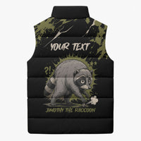 Personalized Raccoon Jimothy Meme Sleeveless Puffer Jacket What Am I Looking At
