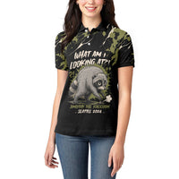 Personalized Raccoon Jimothy Meme Women Polo Shirt What Am I Looking At