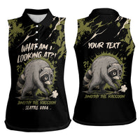 Personalized Raccoon Jimothy Meme Women Sleeveless Polo Shirt What Am I Looking At