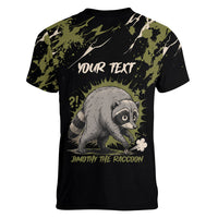 Personalized Raccoon Jimothy Meme Women V-Neck T-Shirt What Am I Looking At