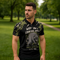 Personalized Raccoon Jimothy Meme Zipper Polo Shirt What Am I Looking At