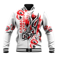 Ukrainian Heritage Tryzub Floral Baseball Jacket Ykpaiha Folk Art