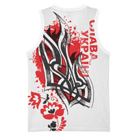 Ukrainian Heritage Tryzub Floral Basketball Jersey Ykpaiha Folk Art