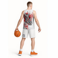 Ukrainian Heritage Tryzub Floral Basketball Jersey Ykpaiha Folk Art