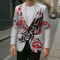 Ukrainian Heritage Tryzub Floral Blazer Ykpaiha Folk Art