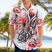 Ukrainian Heritage Tryzub Floral Hawaiian Shirt Ykpaiha Folk Art