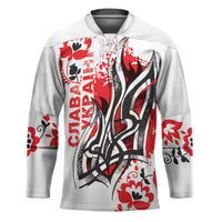 Ukrainian Heritage Tryzub Floral Hockey Jersey Ykpaiha Folk Art