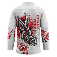 Ukrainian Heritage Tryzub Floral Hockey Jersey Ykpaiha Folk Art