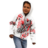 Ukrainian Heritage Tryzub Floral Kid Hoodie Ykpaiha Folk Art