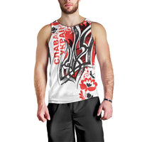 Ukrainian Heritage Tryzub Floral Men Tank Top Ykpaiha Folk Art