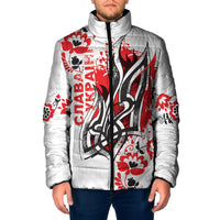 Ukrainian Heritage Tryzub Floral Padded Jacket Ykpaiha Folk Art