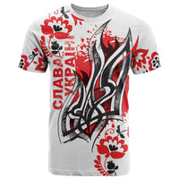 Ukrainian Heritage Tryzub Floral T Shirt Ykpaiha Folk Art