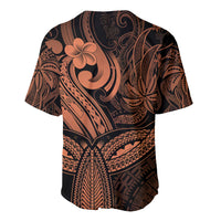 Polynesia Baseball Jersey Whale Tale and Polynesian Sunset Plumeria Gold LT9 - Wonder Print Shop