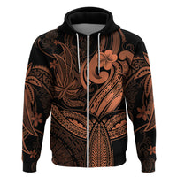 Polynesia Hoodie Whale Tale and Polynesian Sunset Plumeria Gold - Wonder Print Shop