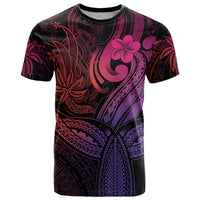 Polynesia T Shirt Whale Tale and Polynesian Sunset Plumeria Pink - Wonder Print Shop