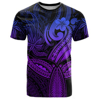 Polynesia T Shirt Whale Tale and Polynesian Sunset Plumeria Purple - Wonder Print Shop