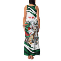 Algeria Fennec Fox Personalized Family Matching Tank Maxi Dress and Hawaiian Shirt with Algerian Culture and Nature - Wonder Print Shop