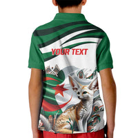 Algeria Fennec Fox Personalized Kid Polo Shirt with Algerian Culture and Nature - Wonder Print Shop