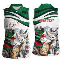 Algeria Fennec Fox Personalized Women Sleeveless Polo Shirt with Algerian Culture and Nature - Wonder Print Shop