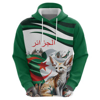 Algeria Fennec Fox Personalized Zip Hoodie with Algerian Culture and Nature - Wonder Print Shop