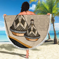 Algeria Tajine Dish Personalized Beach Blanket with African Tribal Pattern LT9 - Wonder Print Shop