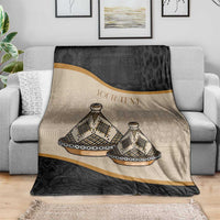 Algeria Tajine Dish Personalized Blanket with African Tribal Pattern
