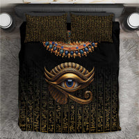 Egypt Eyes Of Horus Bedding Set with Egyptian Hieroglyphs LT9 - Wonder Print Shop