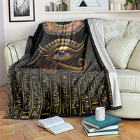Egypt Eyes Of Horus Blanket with Egyptian Hieroglyphs