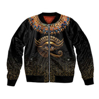 Egypt Eyes Of Horus Bomber Jacket with Egyptian Hieroglyphs LT9 - Wonder Print Shop