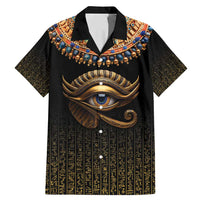 Egypt Eyes Of Horus Family Matching Mermaid Dress and Hawaiian Shirt with Egyptian Hieroglyphs LT9 - Wonder Print Shop