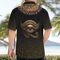 Egypt Eyes Of Horus Hawaiian Shirt with Egyptian Hieroglyphs - Wonder Print Shop