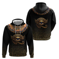 Egypt Eyes Of Horus Hoodie with Egyptian Hieroglyphs - Wonder Print Shop
