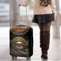 Egypt Eyes Of Horus Luggage Cover with Egyptian Hieroglyphs - Wonder Print Shop