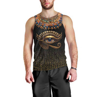 Egypt Eyes Of Horus Men Tank Top with Egyptian Hieroglyphs - Wonder Print Shop