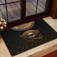 Egypt Eyes Of Horus Rubber Doormat with Egyptian Hieroglyphs - Wonder Print Shop